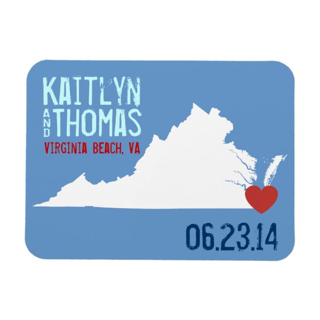 Virginia Save the Date - Individuell gestaltbare S Magnet (Horizontal)