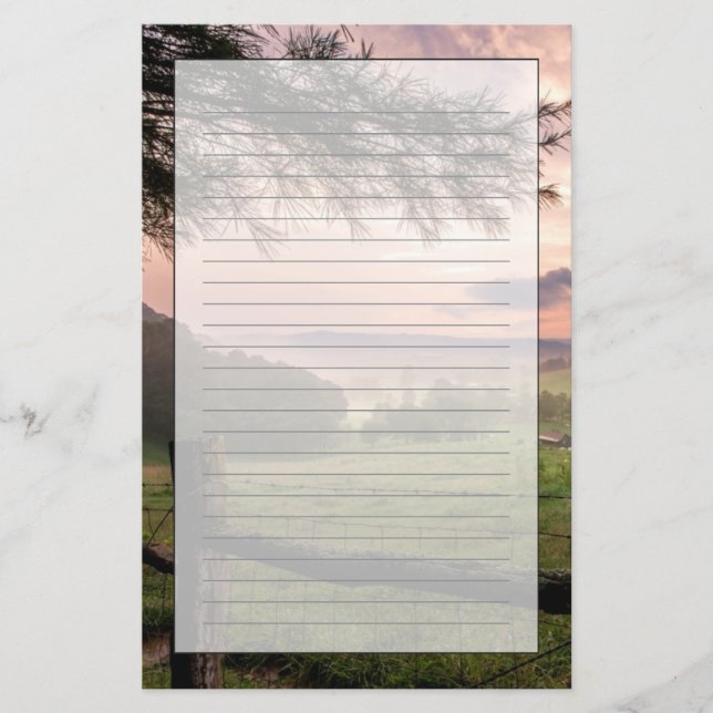 Virginia-Sonnenuntergang Briefpapier (Vorderseite)