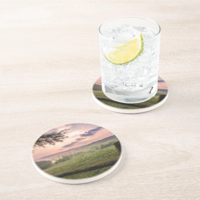 Virginia-Sonnenuntergang Sandstein Untersetzer (Seite)