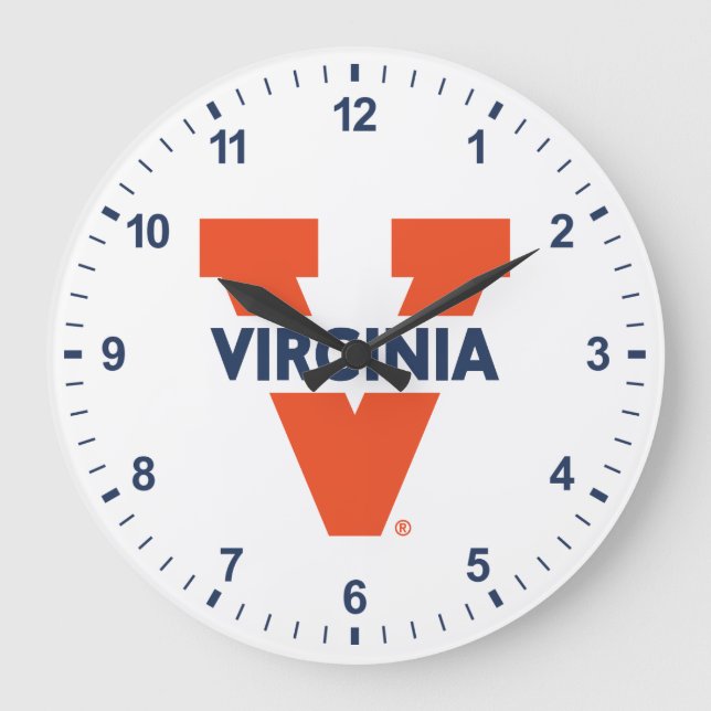 Virginia Split V Große Wanduhr (Vorderseite)