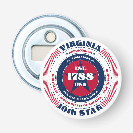 Virginia Staat Information Circle Flaschenöffner