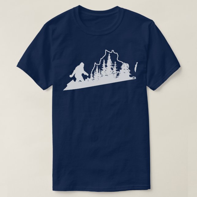 Virginia Staat Kartengift T-Shirt (Design vorne)