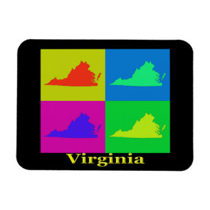 Virginia Staat Map Magnet