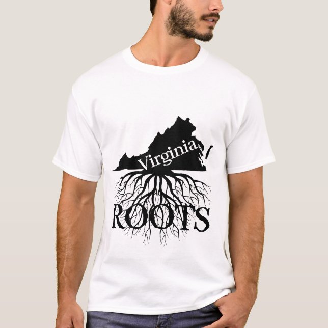 Virginia Staat Roots Shirt für Frauen oder Männer (Vorderseite)