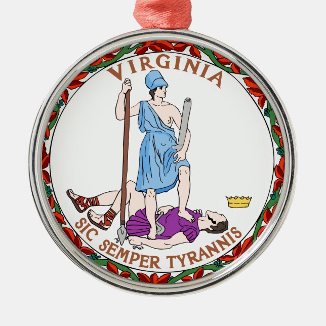 Virginia-Staat seal.jpg Ornament Aus Metall (Vorne)