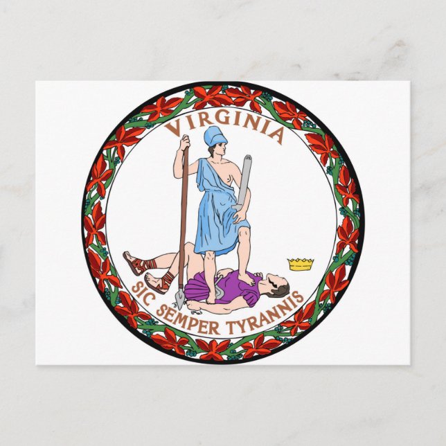 Virginia Staat Siegel.jpg Postkarte (Vorderseite)