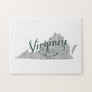 Virginia Staat Typografie Puzzle