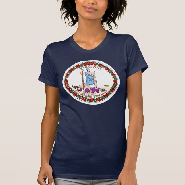Virginia-Staats-Flagge T-Shirt (Vorderseite)