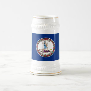 Virginia Staatsflagge Bierglas