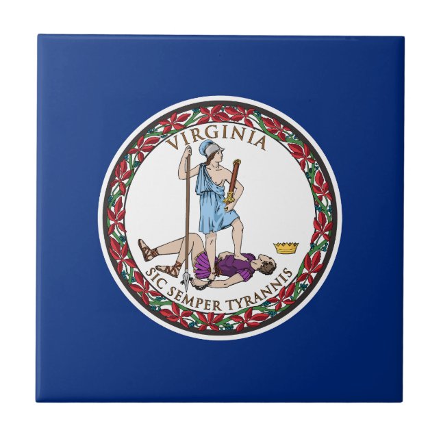 Virginia Staatsflagge Fliese (Vorderseite)