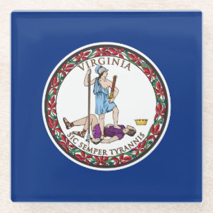 Virginia Staatsflagge Glasuntersetzer