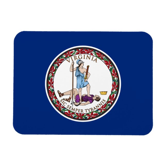 Virginia Staatsflagge Magnet (Horizontal)
