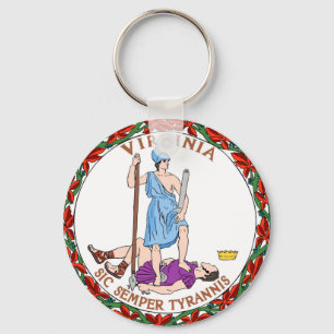 Virginia-Staatsflaggen-Siegel vereinigte Schlüsselanhänger