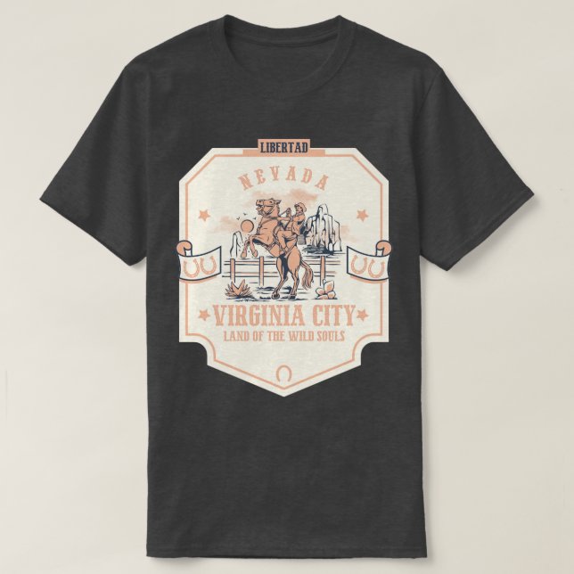 Virginia Stadt Nevada Wildwest Stadt 1 T-Shirt (Design vorne)