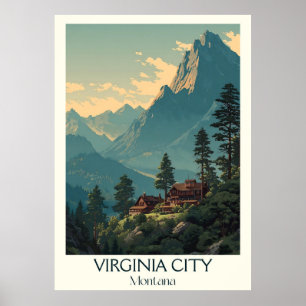 Virginia Städtische Badeanstalt Montana Vintager G Poster