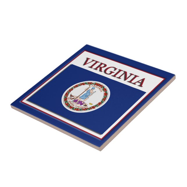 Virginia State Flag Design Tile Fliese (Seite)