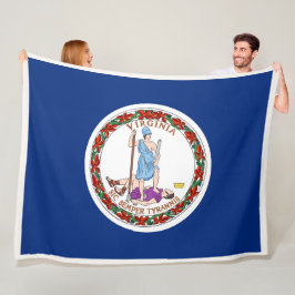 Virginia State Flag Print Patriota Fleecedecke