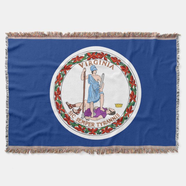 Virginia State Flag Print Patriotic Decke (Vorderseite)