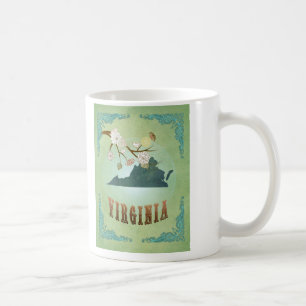 Virginia State Karte – Grün Tasse