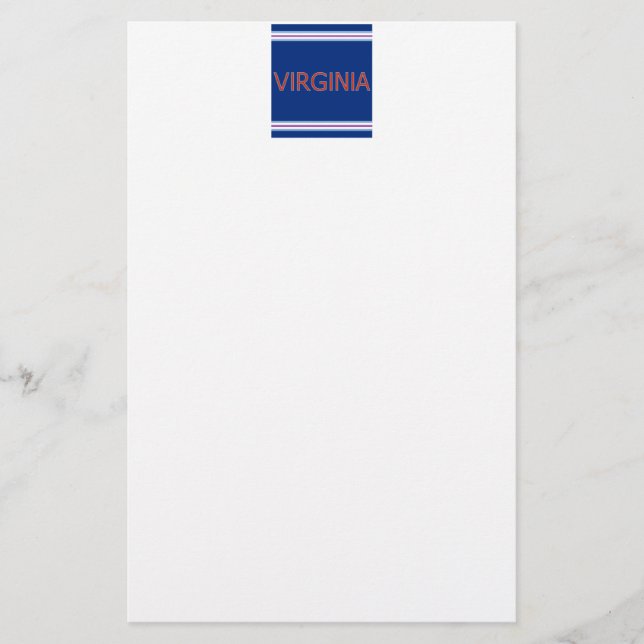 Virginia Stationery Briefpapier (Vorderseite)