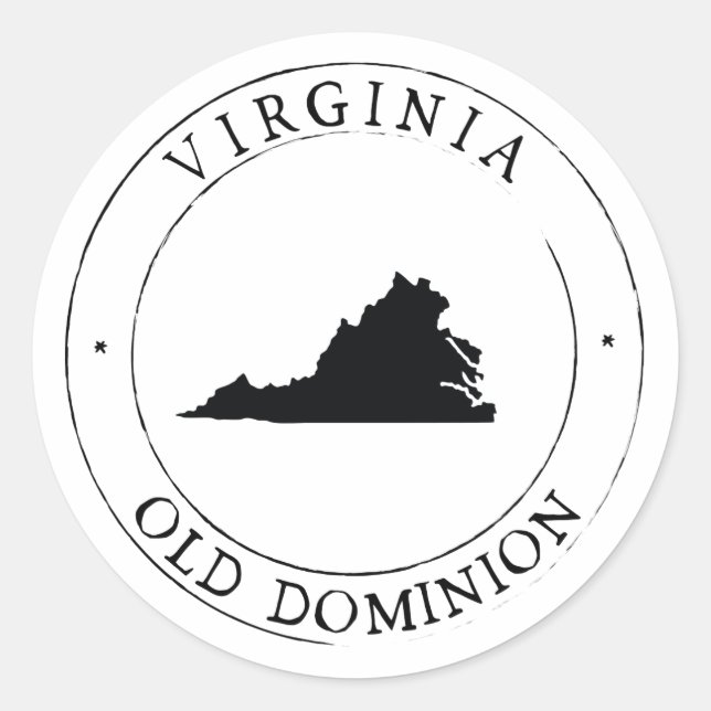 Virginia Sticker Umschlag Aufkleber (Vorderseite)