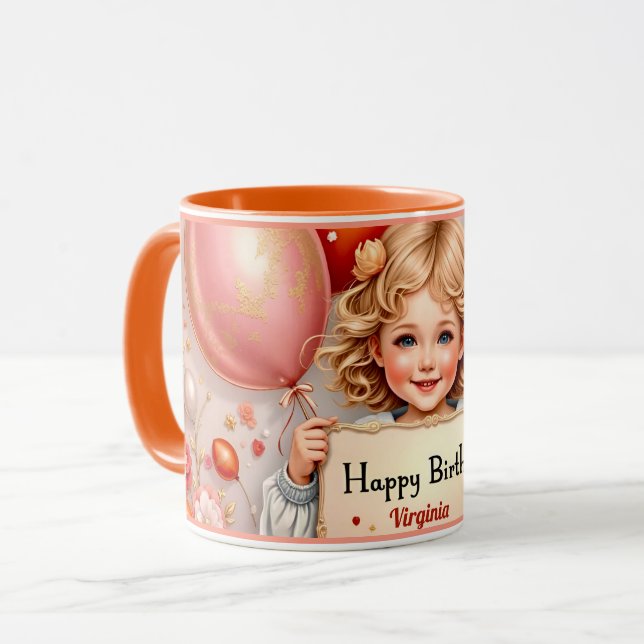 VIRGINIA ~ Tassen personalisiert ~ Geburtstag ~ (Vorderseite Links)