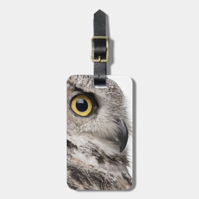 Virginia-Uhu - Bubo Virginianus Subarcticus Gepäckanhänger (Vorderseite vertikal)