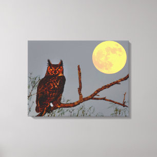 Virginia-Uhu Vollmond Leinwanddruck