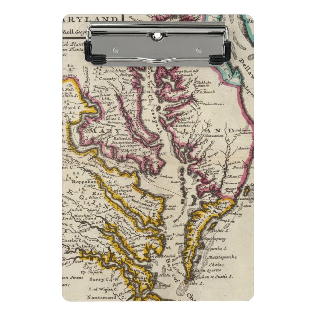 Virginia und Maryland Mini Klemmbrett (Vorderseite)
