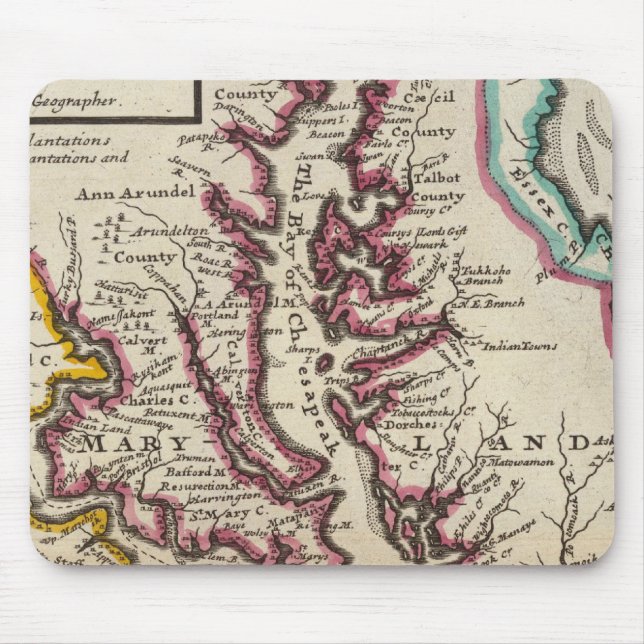 Virginia und Maryland Mousepad (Vorne)