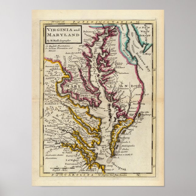 Virginia und Maryland Poster (Vorne)