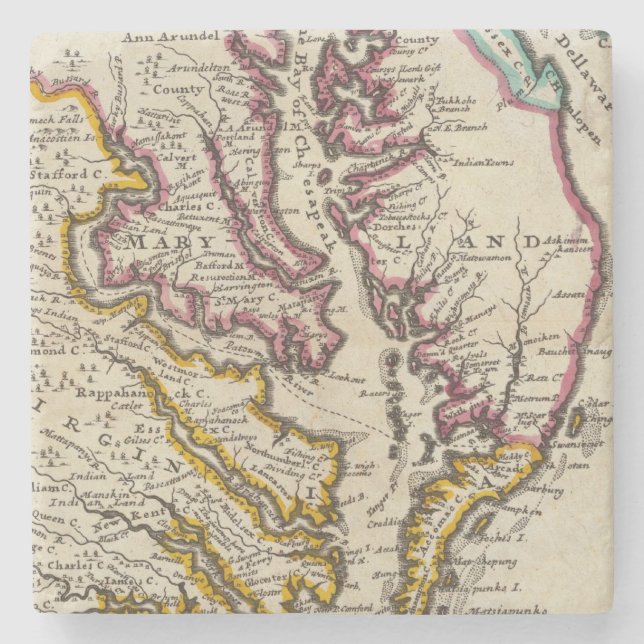 Virginia und Maryland Steinuntersetzer (Vorderseite)