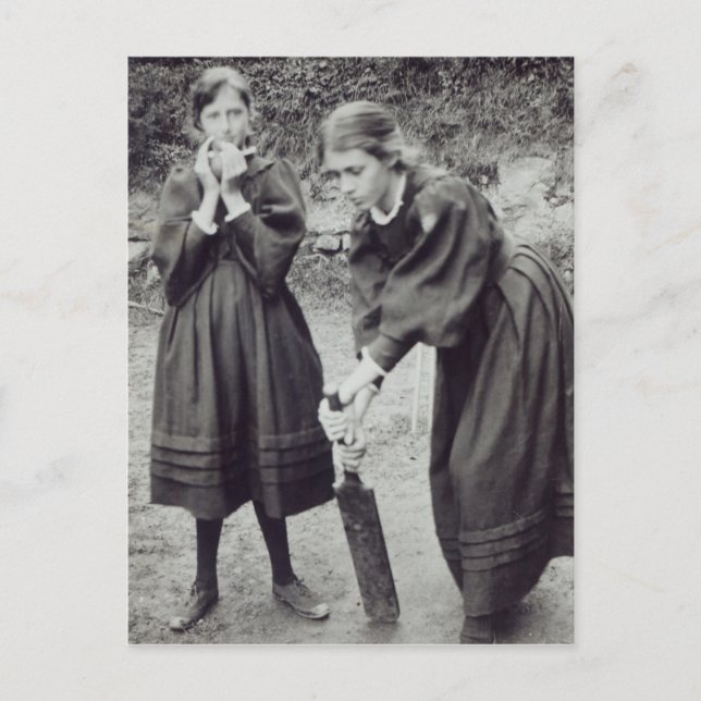 Virginia und Vanessa Stephen, in St. Ives, 1894 Postkarte (Vorderseite)