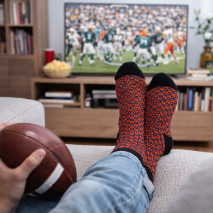 Virginia US-Bundesstaat Pop-Art-Muster Orange Blau Socken
