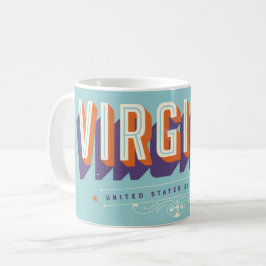 Virginia USA Vintage Postcard Mug Kaffeetasse