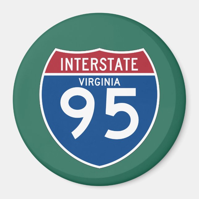 Virginia VA I-95 Interstate Highway Shield - Magnet (Vorne)