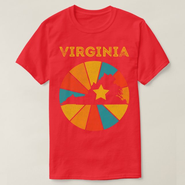 Virginia Vintag Distressed Souvenir 1 T-Shirt (Design vorne)