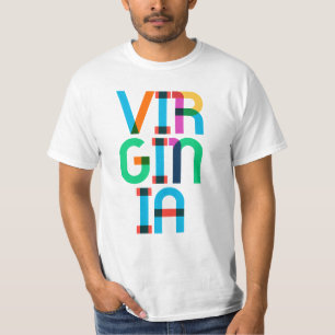 Virginia Vintag Retro Farbenfrohe 80er Pop Art Art T-Shirt