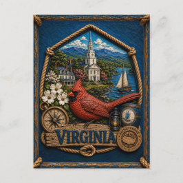Virginia Vintage Travel Postkarte