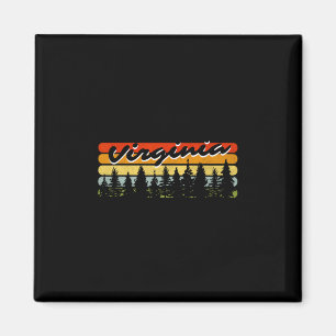 Virginia-Wald-Sonnenuntergang-Bäume-Hütte-Themen-S Magnet