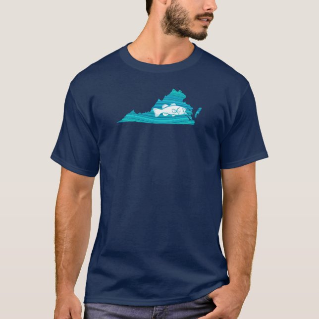 Virginia Wave Fishing T-Shirt (Vorderseite)