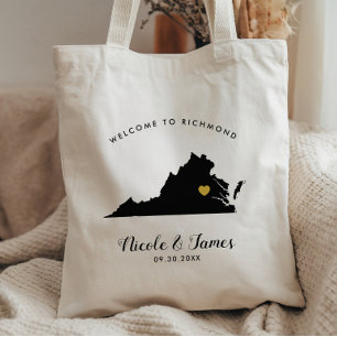 Virginia Wedding Welcome Bag für Hotelgäste Tragetasche
