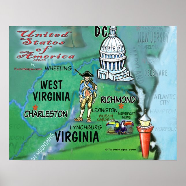 Virginia West Virginia USA Poster (Vorne)