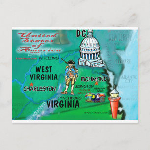 Virginia West Virginia USA Postkarte