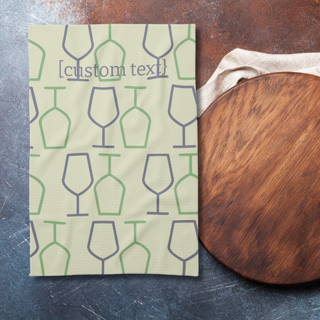 Virginia Wine Glass Kitchen Towels Geschirrtuch (Personalized kitchen towel, Virginia wine)