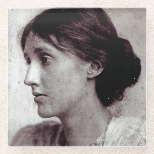 Virginia Woolf, 1902 Glasuntersetzer (Vorderseite)