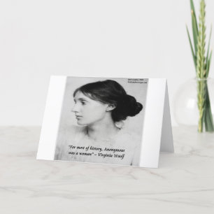 Virginia Woolf Anonymous war ein Zitat von Frauen Karte
