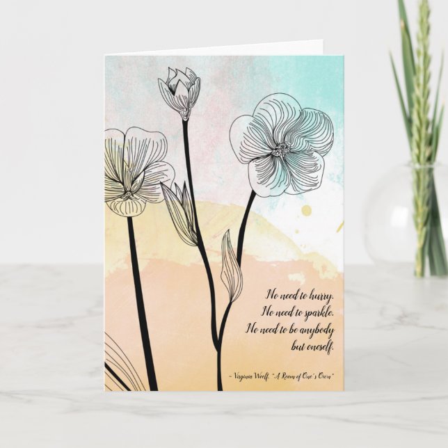 Virginia Woolf braucht keine Leere-Karte zu beeile Karte (Vorderseite)