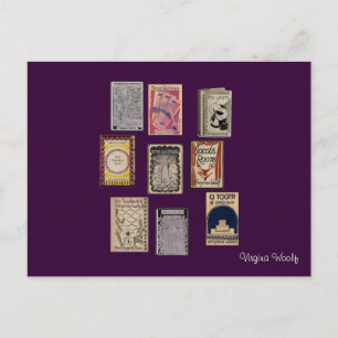 Virginia Woolf Bücher Postkarte