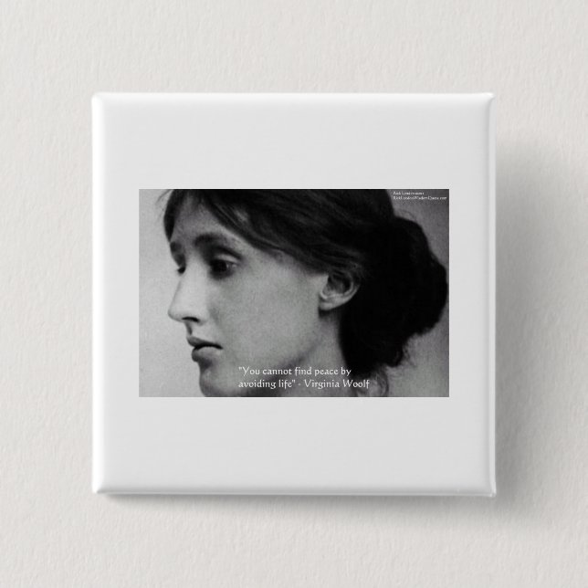 Virginia Woolf "Friede finden" - Zitate von Weishe Button (Vorderseite)